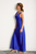Vestido azul royal satinado