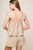 Conjunto flores beige