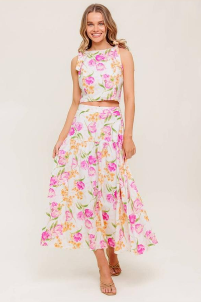 Conjunto flores rosas