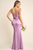 Vestido satinado lila