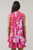 Vestido corto lila y rojo
