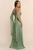 Vestido strapless verde