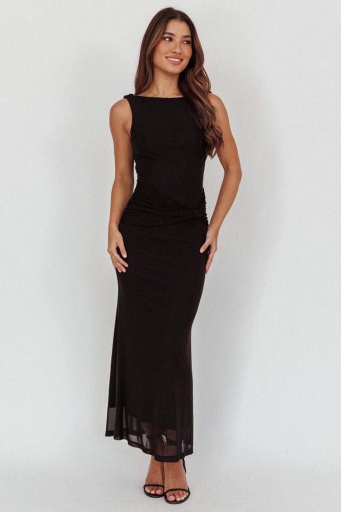 Vestido negro mesh