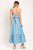 Vestido midi azul rayas