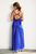 Vestido azul royal satinado