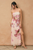 Vestido strapless floral rosa