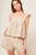 Conjunto flores beige