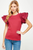 Blusa escarola en manga roja