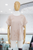 T-shirt beige flores estoperoles