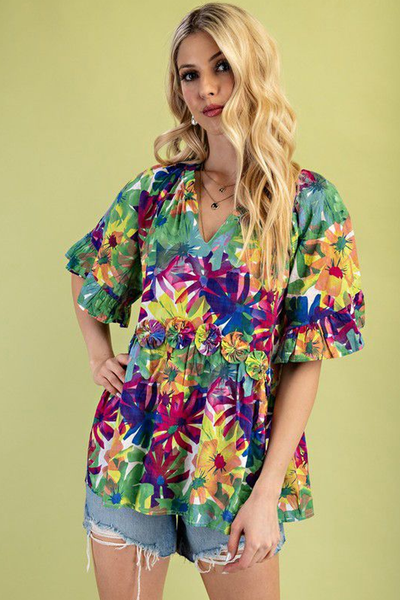 Blusa floral multi