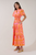 Vestido midi naranja