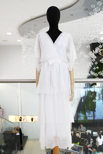 Vestido blanco volantes