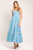 Vestido midi azul rayas