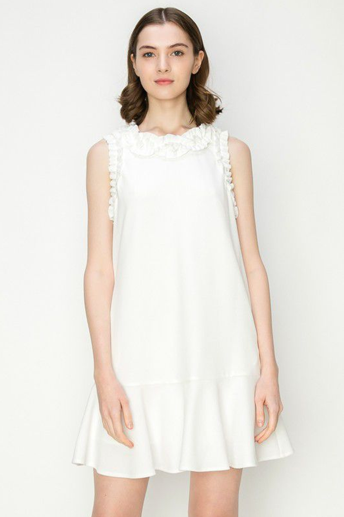 Vestido corto blanco