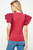 Blusa escarola en manga roja
