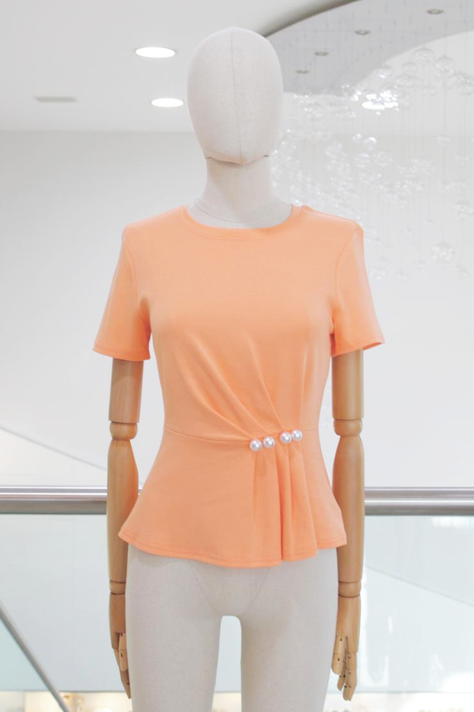 Blusa peplum naranja