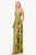 Vestido verde y lila