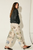 Jeans flores beige