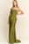Vestido satinado verde