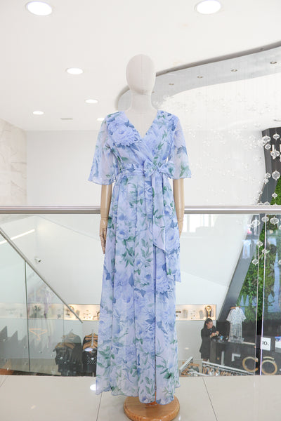 Vestido floral azul