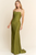 Vestido satinado verde
