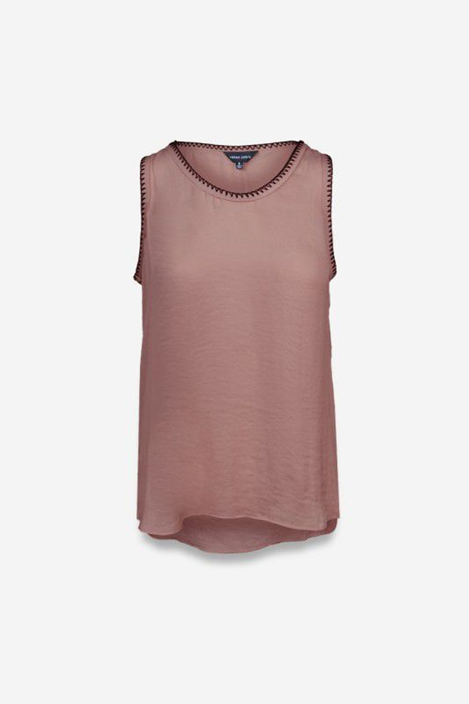 Blusa sisada mauve con bordado