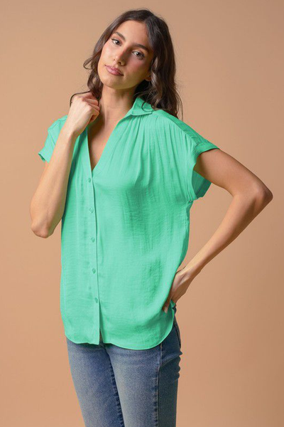 Blusa camisera verde