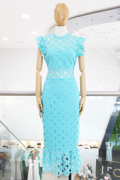 Vestido azul turquesa