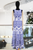 Vestido bordado blanco y azul