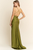 Vestido satinado verde