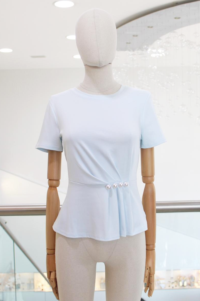 Blusa peplum azul