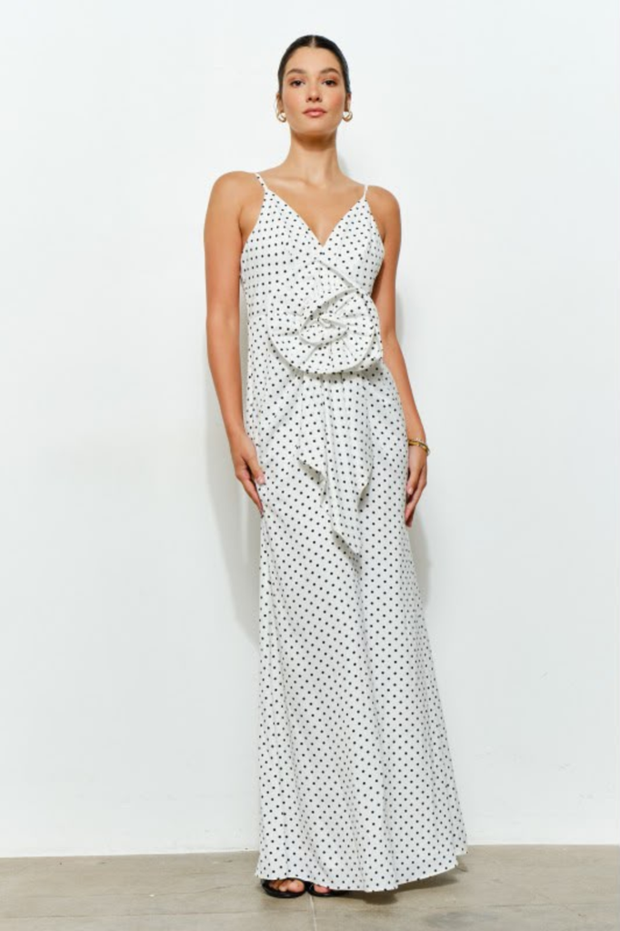 Vestido blanco polka dots