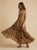 Vestido largo lino café