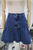 Falda corta denim azul