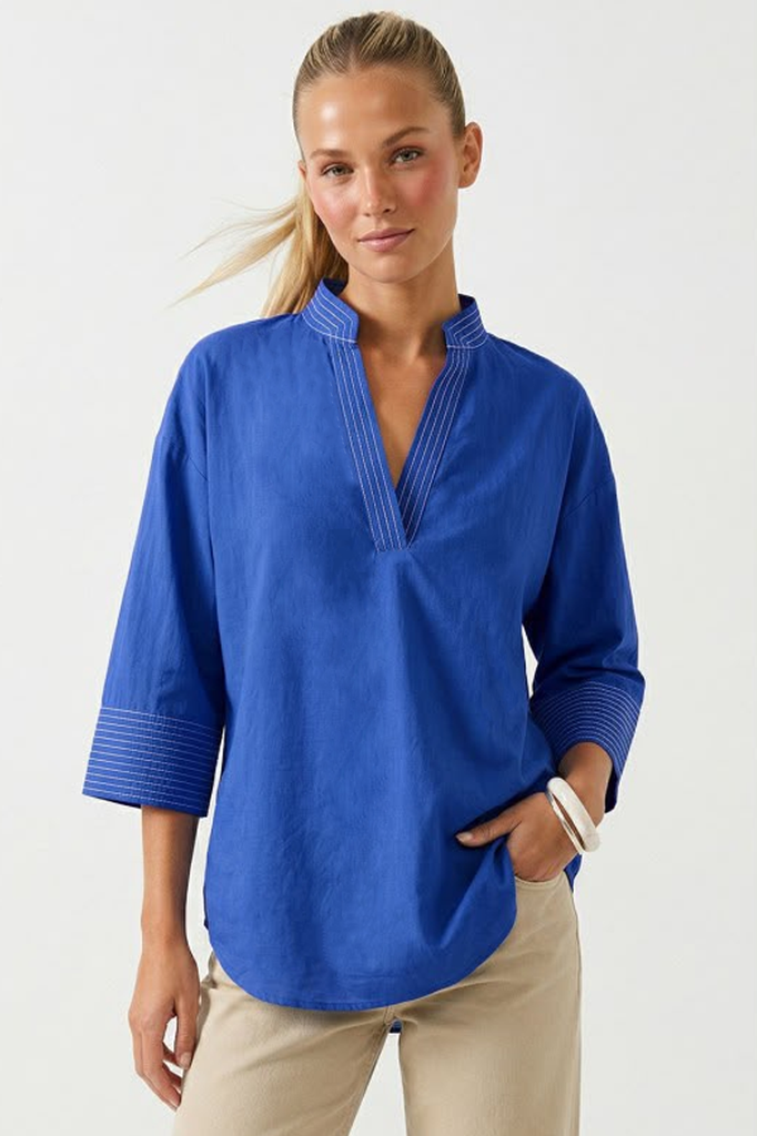 Blusa mao azul royal