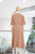 Vestido midi lino terracota
