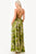Vestido verde y lila