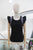 Blusa negra bordado