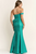 Vestido largo verde esmeralda