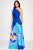 Vestido flor maxi azul