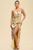 Vestido strapless floral