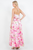 Vestido plisado flores rosa