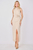 Vestido halter beige