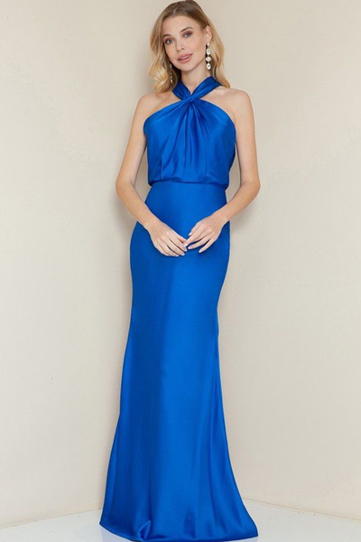 Vestido azul eléctrico