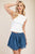 Short bordado azul