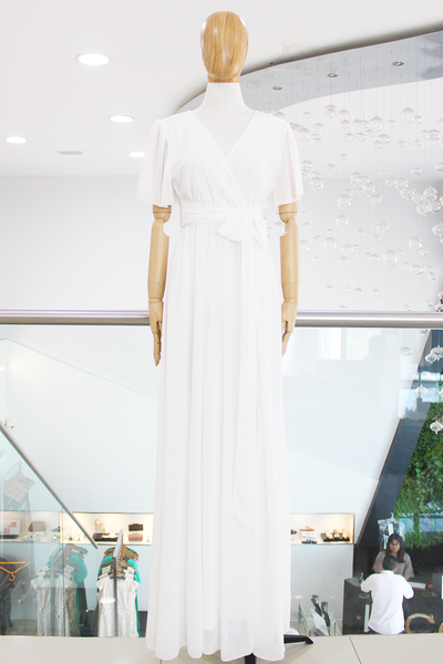 Vestido gasa blanca