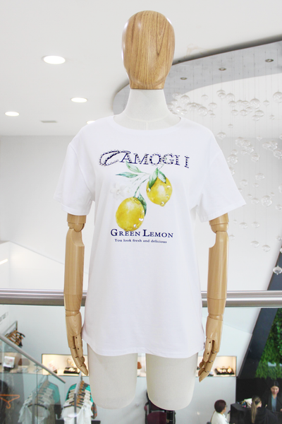 T-shirt blanca limones