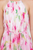 Vestido plisado flores rosa