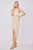 Vestido halter beige