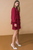Vestido plisado vino
